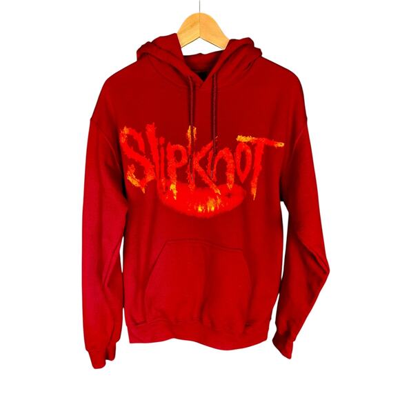 Slipknot Live at MSG Red Fire Hoodie Sweatshirt 50/50 Band Merch - Size Medium - Picture 1 of 5